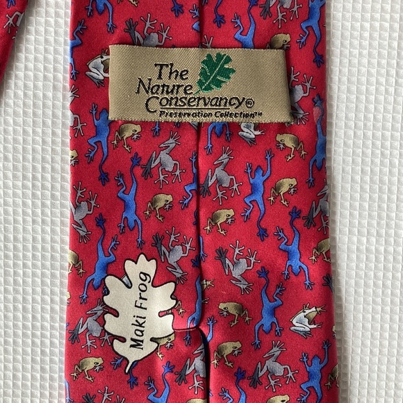 The Nature Conservancy Mens Necktie Maki Frog Accessory Office Work Preservation - Picture 3 of 5